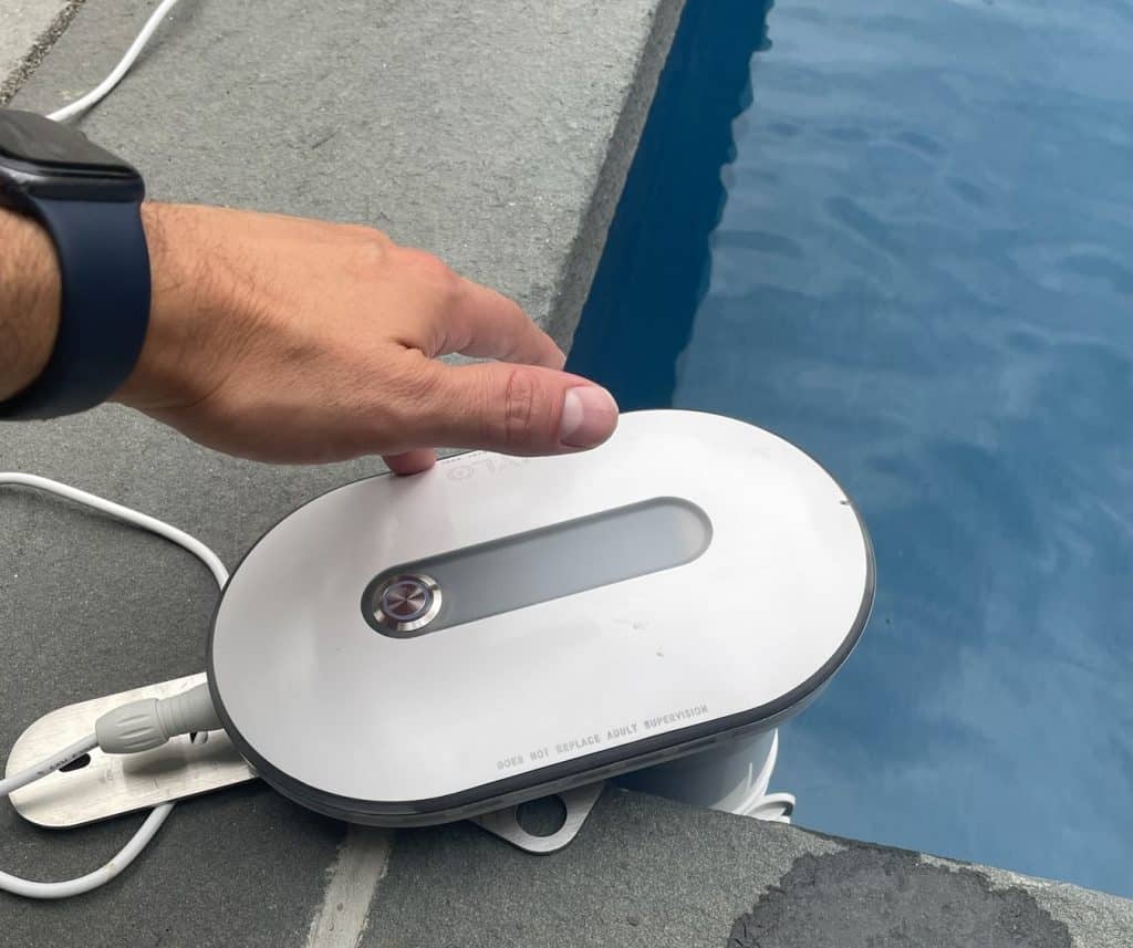 Mylo AI pool drowning detection installed at a residential pool in the UAE
